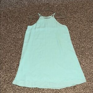 New Pink Rose Mint Green Mini Dress